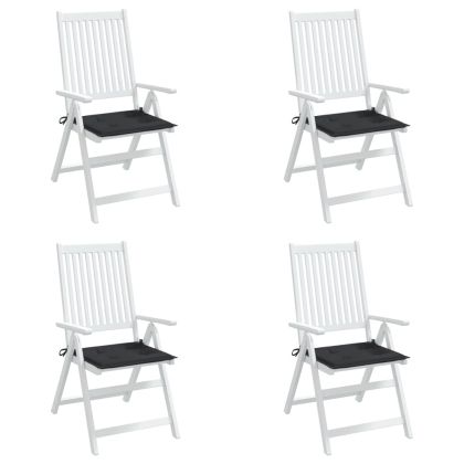 Възглавници за столове 4 бр черни 40x40x4 см Оксфорд плат