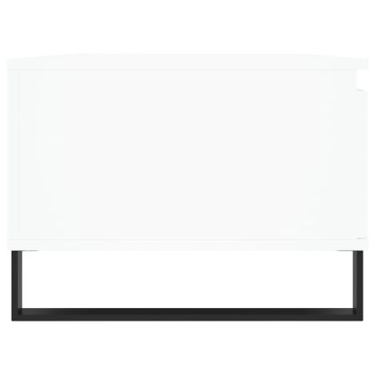 Кафе маса, бяла, 90x50x36,5 см, инженерно дърво