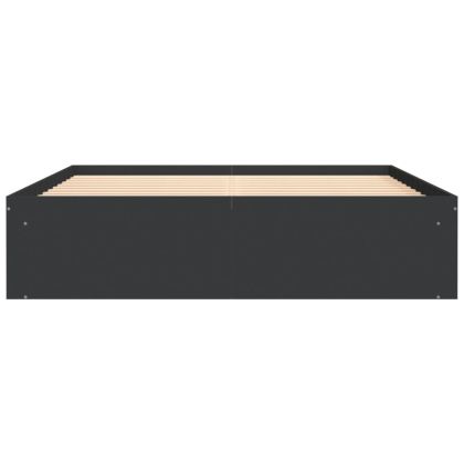 Рамка за легло без матрак, черна, 160x200 см