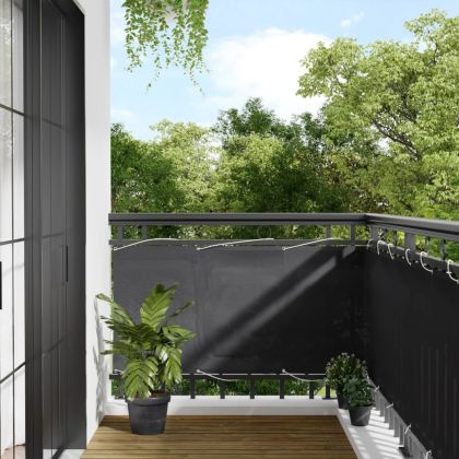 Балконски параван антрацит 75x700 см 100% полиестер оксфорд