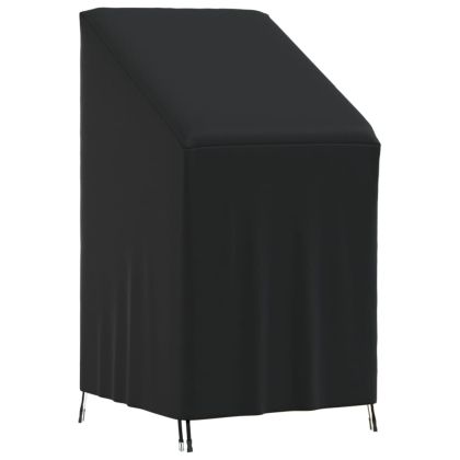 Покривало за градински стол черно 70x70x85/125 см 420D Оксфорд