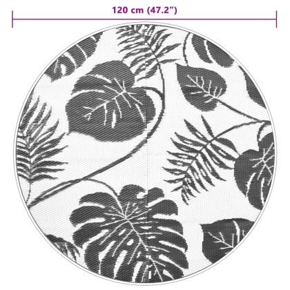 Килим за открито, ARAKIL зелено, Ø120 см, PP