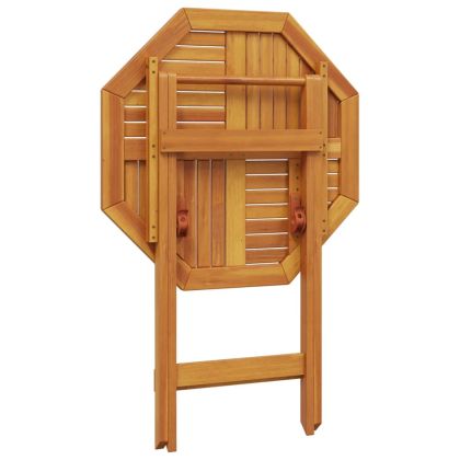 Сгъваема градинска маса Ø70x75 см масивна акация