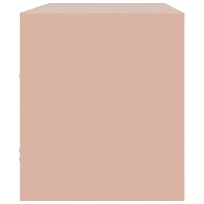 ТВ шкафове, 2 бр, розови, 67x39x44 см, стомана