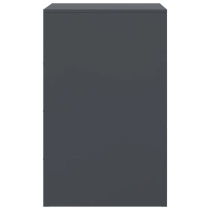 Нощни шкафчета, 2 бр, антрацит, 34,5x39x62 см, стомана
