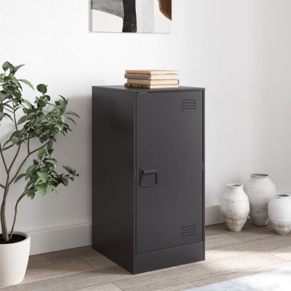 Бюфет, черен, 34,5x39x73 см, стомана