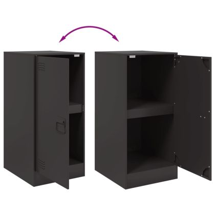 Бюфет, черен, 34,5x39x73 см, стомана