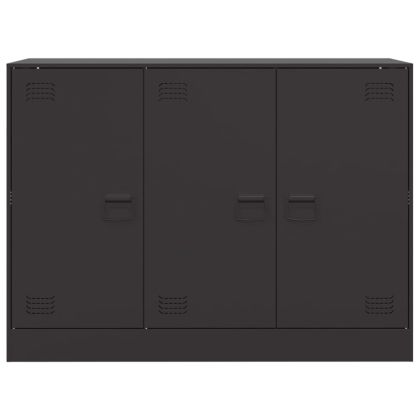 Бюфет, черен, 99x39x73 см, стомана