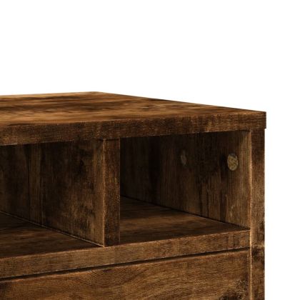 Стойка за принтер, опушен дъб, 40x32x22,5 см, инженерно дърво