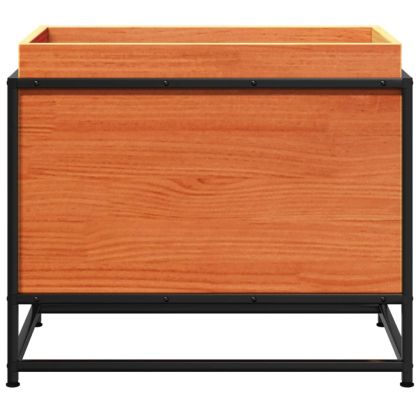 Градинска кашпа, восъчнокафява, 60x40x50 см, борово дърво масив