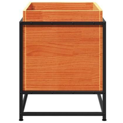 Градинска кашпа, восъчнокафява, 60x40x50 см, борово дърво масив