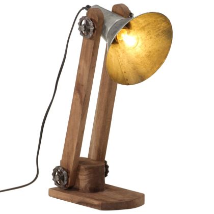 Настолна лампа, 25 W, винтидж, сребриста, 23x13x52 см, E27