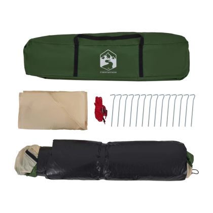 Къмпинг палатка куполна 4-местна зелена бързо освобождаване