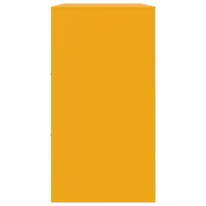 Бюфет, горчица жълто, 99x39x73 см, стомана