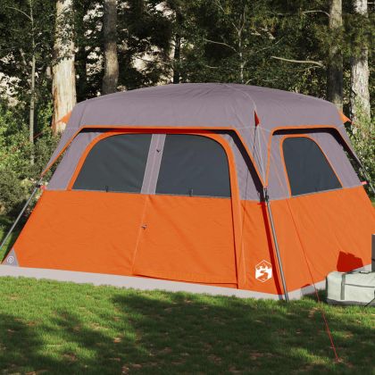 Семейна палатка кабина, 6-местна, оранжева, водоустойчива