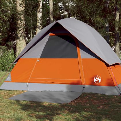 Куполна къмпинг палатка, 3-местна, оранжева, водоустойчива