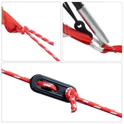 Куполна къмпинг палатка, 4-местна, синя, водоустойчива