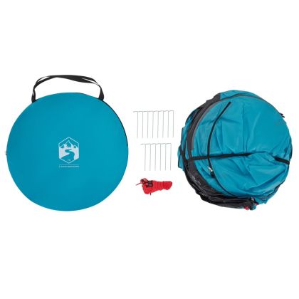 Палатка за уединение, синя, изскачаща, водоустойчива