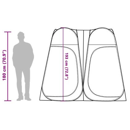 Палатка за уединение, синя, изскачаща, водоустойчива