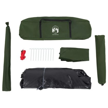 Къмпинг палатка куполна 5-местна зелена бързо освобождаване