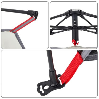 Плажна палатка, 2-местна, сиво, бързо освобождаване