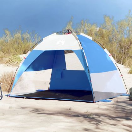 Плажна палатка, 2-местна, лазурносиньо, бързо освобождаване