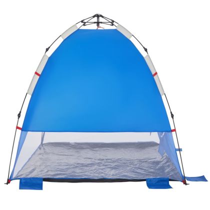 Плажна палатка, 2-местна, лазурносиньо, бързо освобождаване