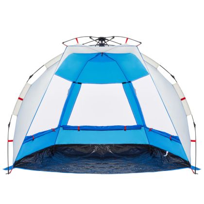Плажна палатка, 2-местна, лазурносиньо, бързо освобождаване