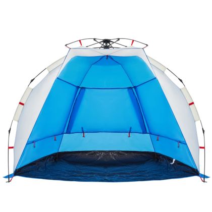 Плажна палатка, 2-местна, лазурносиньо, бързо освобождаване