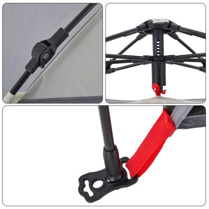 Плажна палатка, 2-местна, сиво, бързо освобождаване