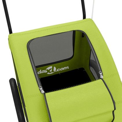 Ремарке за колело за любимци зелен Оксфорд плат и желязо