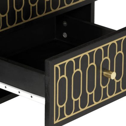 Нощни шкафчета, 2 бр, 40x33x46 см, манго масив