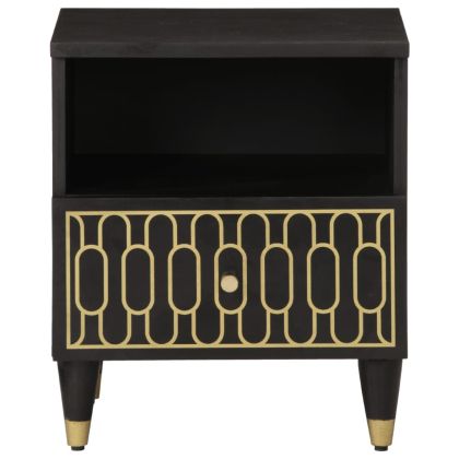 Нощни шкафчета, 2 бр, 40x33x46 см, манго масив