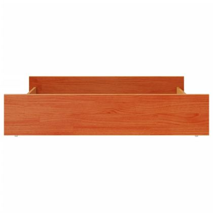 Чекмеджета за легло, 2 бр, восъчнокафяви, бор масив