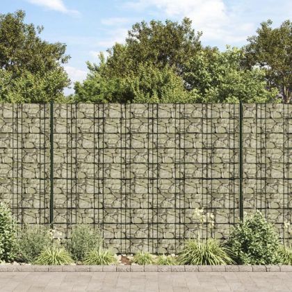 Лента за покриване на огради бетонна визия сив 35x0,19 м PVC