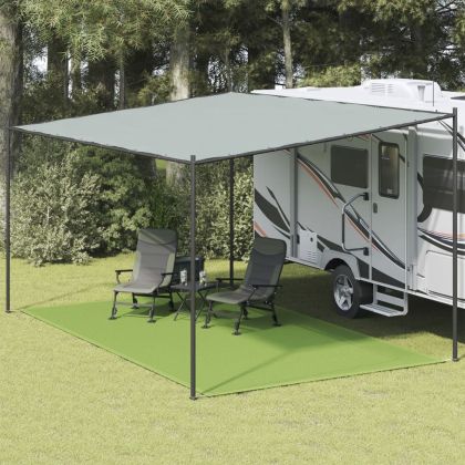 Килим за палатка, светлозелен, 300x600 см, HDPE