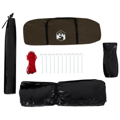 Риболовна палатка за 5 души, масленозелена, водоустойчива