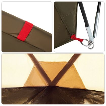 Риболовна палатка за 5 души, масленозелена, водоустойчива