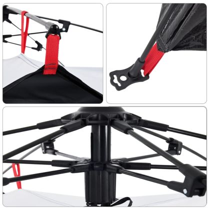 Къмпинг палатка куполна 2 души бял блекаут бързо освобождаване