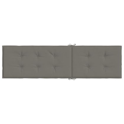 Възглавница за стол шезлонг меланж тъмносива (75+105) x 50 x 4 см