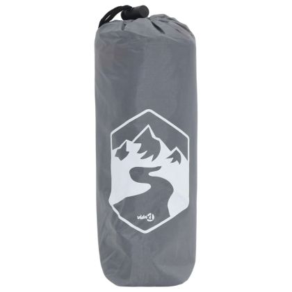 Дъждовно пончо с качулка 2 в 1 дизайн сиво-оранжево 223x145 см