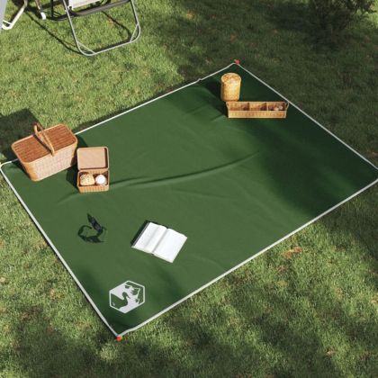 Одеяло за пикник с щипки, зелено, 205x155 см