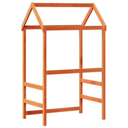 Покрив за детско легло восъчнокафяв 118x70x176,5 см бор масив