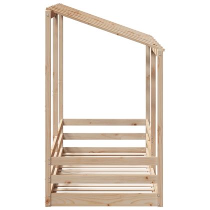 Детско легло с покрив, 90x190 см, борово дърво масив