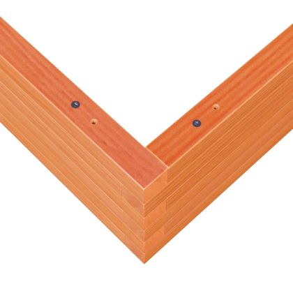 Градинска кашпа, восъчнокафява, 90x90x23 см, борово дърво масив