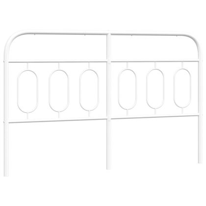 Метална табла за глава, бяла, 150 см