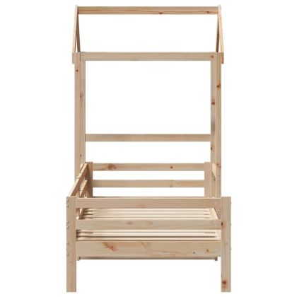 Дневно легло с покрив, 90x200 см, борово дърво масив