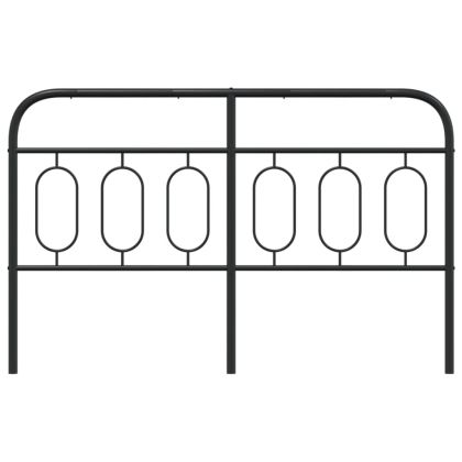 Метална табла за глава, черна, 140 см