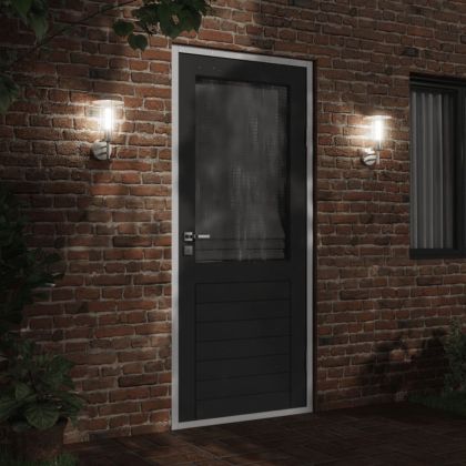 Външни стенни осветителни тела 2 бр сребрист неръждаема стомана