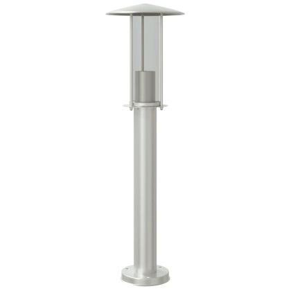 Външна подова лампа, сребриста, 60 см, неръждаема стомана